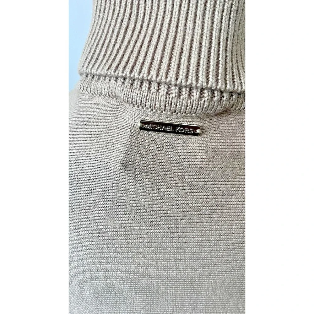 Michael Kors NWT Camel Turtleneck Poncho Sweater Cape Oversized Knit Women S
